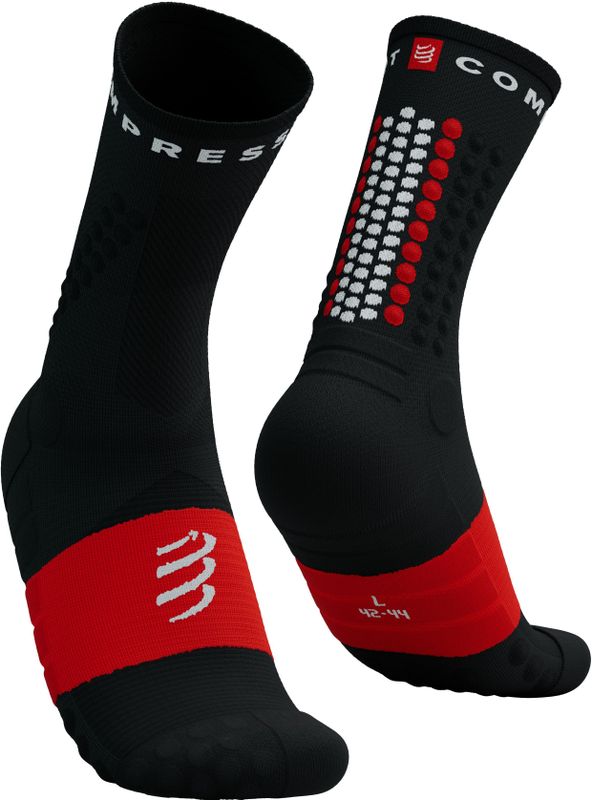 Compressport - Ultra Trail Socks V2.0 - Trailrunsokken - Zwart/Wit/Rood