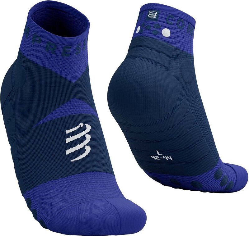 Compressport - Ultra Trail Low Socks - Blauw - Unisex - Compressiekousen