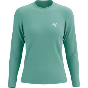 compressport performance women s t shirt lange mouwen light blue