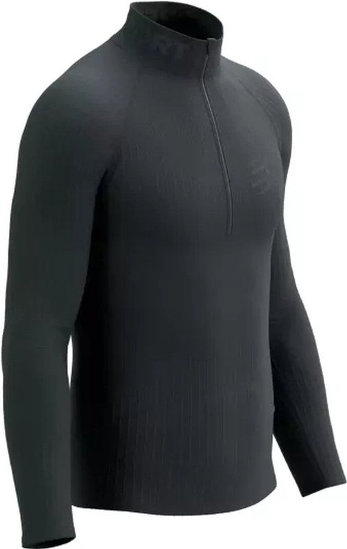 Compressport - 3D Thermo HZ LS Top - Zwart - Stretchmateriaal