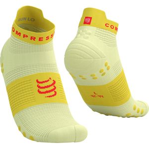Pro Racing Socks V4.0 Run Low - Elf Yellow/Fluo Red- Hardloopsokken