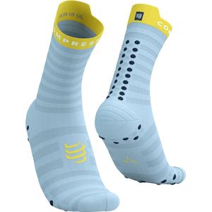 Compressport - Pro Racing V4.0 - Hardloopsokken - Blauw Geel - Ultralicht