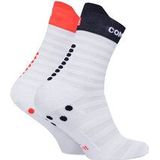 Compressport - Pro Racing V4.0 - Hardloopsokken - Wit - Rood - Zwart