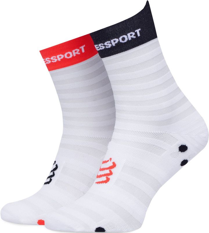 Compressport - Pro Racing V4.0 - Hardloopsokken - Wit - Rood - Zwart