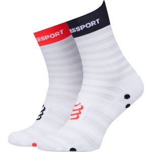 Compressport - Pro Racing V4.0 - Hardloopsokken - Wit - Rood - Zwart