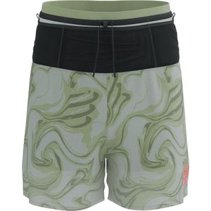 Compressport - Trail Racing 2-In-1 Short - Hardloopshort - Olijfgroen