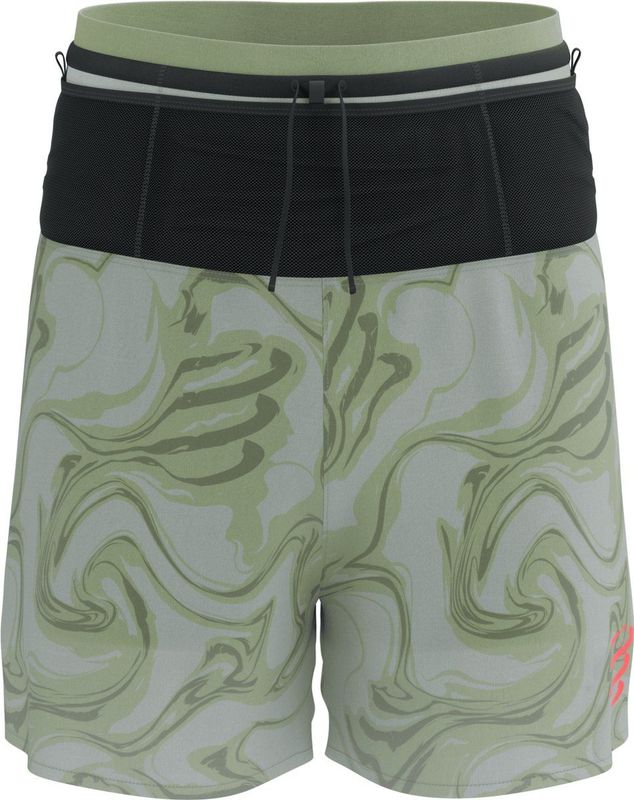 Compressport - Trail Racing 2-In-1 Short - Hardloopshort - Olijfgroen