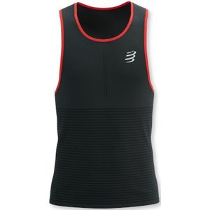 Compressport - Pro Racing Singlet - Sporttop - Zwart - 90% Polyamide, 10% Elastaan