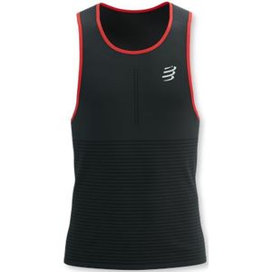 Compressport - Pro Racing Singlet - Sporttop - Zwart - 90% Polyamide, 10% Elastaan