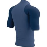 Compressport - Trail Racing Postural Jersey - T-shirt - Blauw - Lichtgewicht - Nauwsluitend