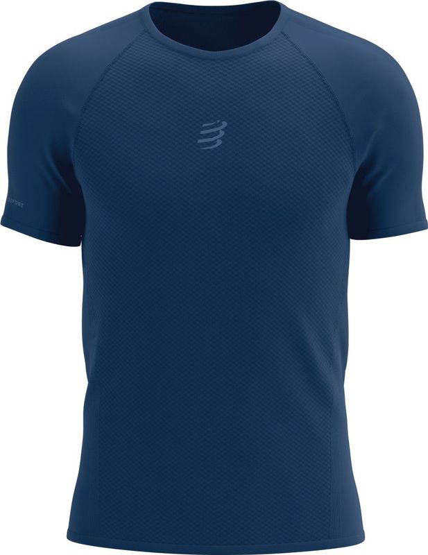 Trail Racing - SS T-shirt - Blauw - Slim-fit - Heren