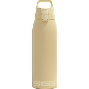 SIGG - Geïsoleerde drinkfles - Shield Therm One Opti Yellow - Geschikt voor koolzuurhoudende dranken - Lekvrij - Vaatwasmachinebestendig - BPA-vrij - 90% gerecycled roestvrij staal - geel - 1L