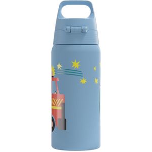 SIGG - Shield One Therm Pompiers - Geïsoleerde Waterfles - Blauw - Geschikt voor Koolzuurhoudende Dranken - Lekvrij - Vaatwasmachinebestendig - BPA-vrij
