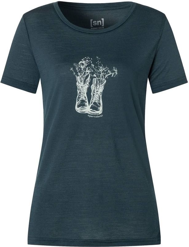 Super.natural Flower Boots T-shirt Met Korte Mouwen