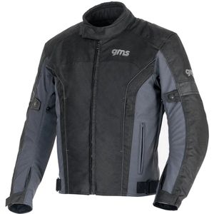 gms Lagos Zwart Grijs Waterdichte Textiele Motorjas - Maat XXXL - Jas