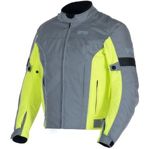 gms - Lagos - Waterdichte Textiele Motorjas - Grijs Geel