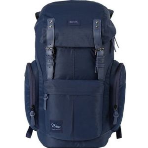Daypacker Retro rugzak met gevoerd laptopvak, schooltas, wandelrugzak, streetpack, 32 liter, nachthemel, L, retro, Nachtblauw., L, retro