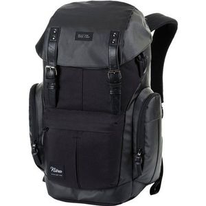 Daypacker Dagelijkse rugzak in retro look met gevoerd laptopvak, schoolrugzak, wandelrugzak of streetpack, 32 l, Tough Black, Tough Black, Eén maat, Vintage