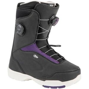 Nitro - Dames snowboardschoenen - Scala Boa Black Purple voor Dames - Maat 26.5 - Zwart