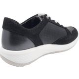 Joya, BRITT BLACK, 930SNE, Zwarte dames sneaker met schokdempende PU zolen