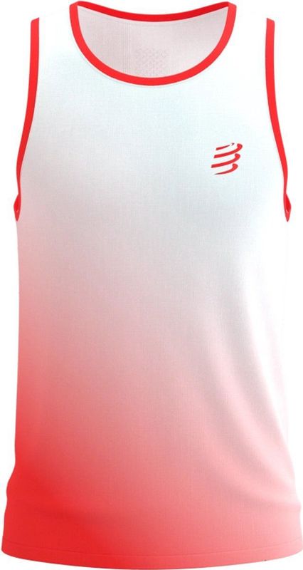 Compressport - Performance Singlet - Rood - Fluo Red/White - Heren