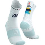 Compressport - Pro Racing Socks Trail V4.0 - Trailrunsokken - White / Ice Flow