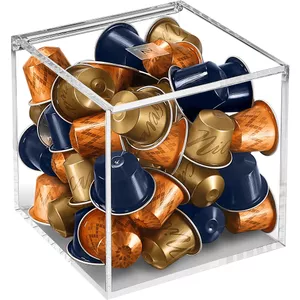 Koffiecapsulehouder, koffiecapsules, opbergdoos, capsulestandaard metaal, koffiecapsule, lade, ladebox voor het opbergen van Dolce Gusto, Tassimo-capsules enz., puur zwart