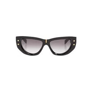 Balmain Zwarte zonnebril met originele accessoires , Black , Dames , Maat: 55 MM