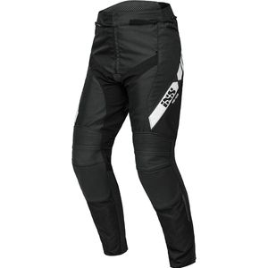 IXS RS-500 1.0 Zwart Wit Leren/Textiele Motorbroek - Maat 106 - Broek