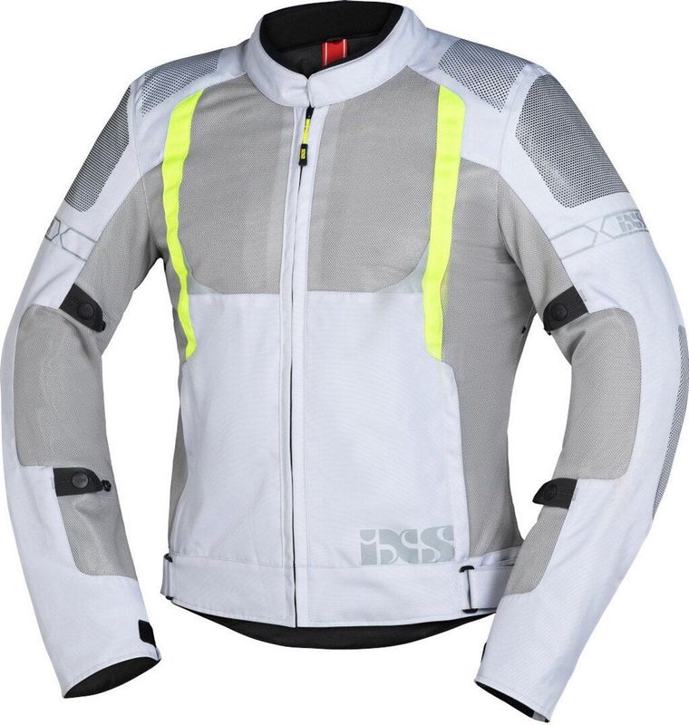 IXS - Trigonis-Air - Motorjas - Grijs Geel - Polyester