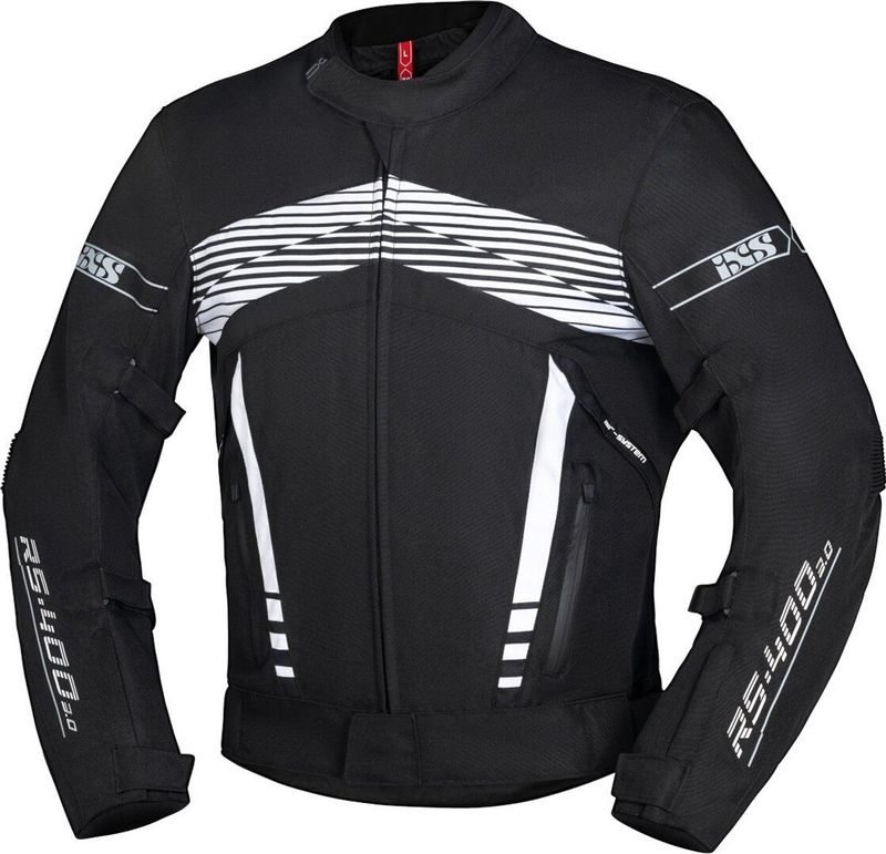 IXS - RS-400-ST 3.0 - Waterdichte Textiele Motorjas - Zwart Wit