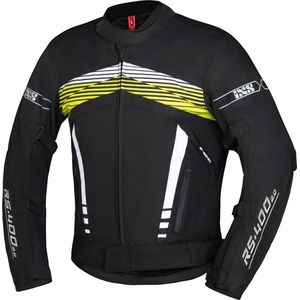 IXS - RS-400-ST 3.0 Waterdichte Motorjas - Zwart Wit Geel - Textiel
