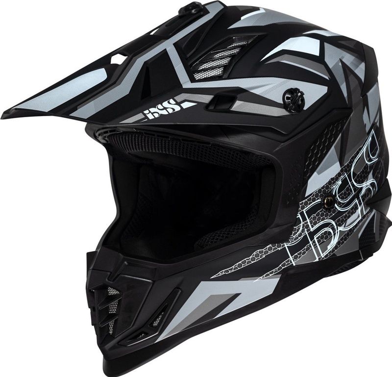 Crosshelm - Polycarbonaat - Zwart - ECE 22.06 - Uitneembare Voering