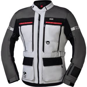 IXS Montevideo-ST 3.0 Waterdichte Light Grijs Antraciet Textiele Motorjas - Maat XXL - Jas