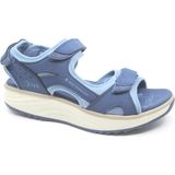 Joya, KOMODO BLUE, JY057A, Blauwe sandalen met schokdempende zolen wijdte H