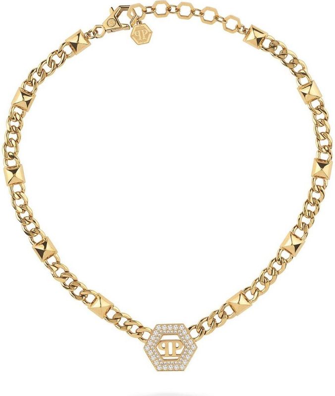 Philipp Plein - LEGACY - Halsketting - Geel Goud - 40 cm