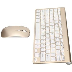 Toetsenbord en Muis Combo Stil Toetsenbord, Toetsenbordmuisset 2.4G Draadloos 78 Toetsen USB Dun Geëtste Keycaps Ergonomie Mute-knop Computertoetsenborden Muis voor Pc
