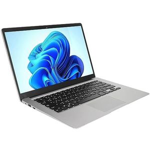 Draagbare Laptop, 14,1 Inch Quad-core Slimme Laptop Vier Threads Om voor Video Te Werken (EU-stekker)