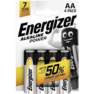 Energizer Alkaline Power LR6/AA Alkaline Batteries - 4 Pcs.