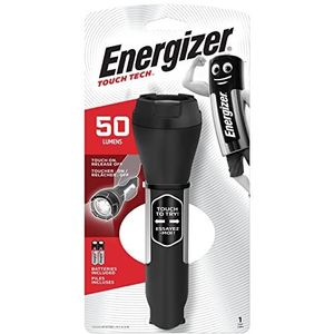 Energizer Touch Tech LED-zaklamp, werkt op batterijen, 50 lm, 20 h, 168 g, zwart E300690800