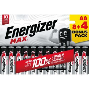 Energizer En-Nmaxaa84 Alkaline-Batterij Aa 1.5 V Dc 12-Blister