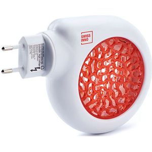 SWISSINNO Mini Elektrische Insectenval LED 3 Watt binnen - muggen + vliegenverjager: zonder chemicaliën + gif, compact, veilig + energiebesparend. Europees ontwerp. 1x val