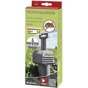 SWISSINNO Vole Trap PRO SuperCat: Efficiënte slagval tegen veldmuizen + woelmuizen, Gepatenteerd trekkermechanisme, Eenvoudig op te zetten, Veilig + Herbruikbaar. Gemaakt in EU: 1x val