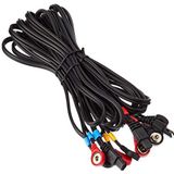 Compex set van 4 snap kabels voor elektrostimulator met draad