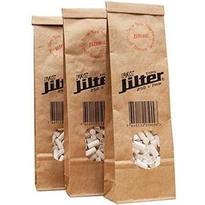 Jilter FAT sigarettenfilter 250 stuks I familieverpakking FAT-Jilter in bio-zak I diameter 7 mm I van cellulose