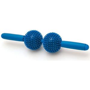 SISSEL Spiky Twin Roller, reflexzones massageapparaat voor wervelkolom en cellulitisbehandeling, blauw