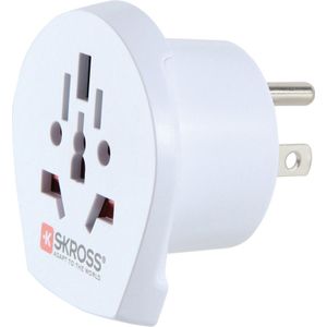 SKROSS | 1.500221-E | World to USA | Reisadapter met Amerikaanse standaardstekker en universeel stopcontact - Bescherming tegen elektrische schokken