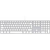 LMP - Bedraad Aluminium toetsenbord - QWERTY - Geschikt voor Apple iMac - Zilver/Wit
