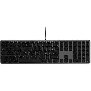 lmp - Italiaans toetsenbord (QWERTY) met cijferblok, bovenste aluminium afdekking en 2 USB-poorten - voor Mac - Space Grey