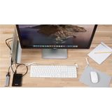 LMP - USB-C- Bedraad Aluminium toetsenbord - QWERTY - Geschikt voor Apple iMac - Zilver/Wit
